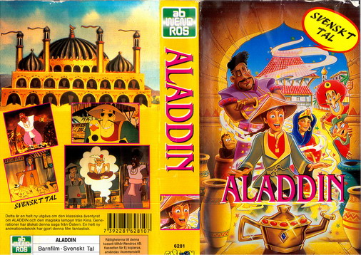 Tecknat Barn Svenska:Aladdin Video (1992) VHSRIPPEN (Svenska) Hela Filmen (3D)